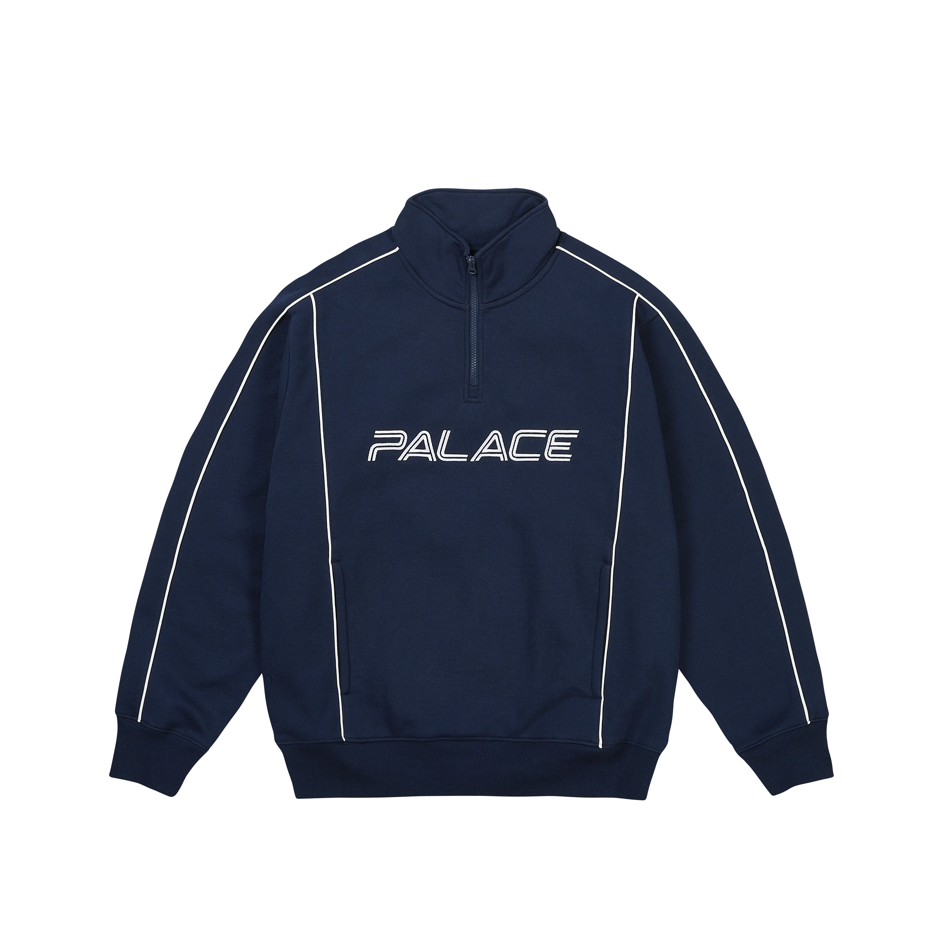 PIPED 1/4 ZIP NAVY - 1