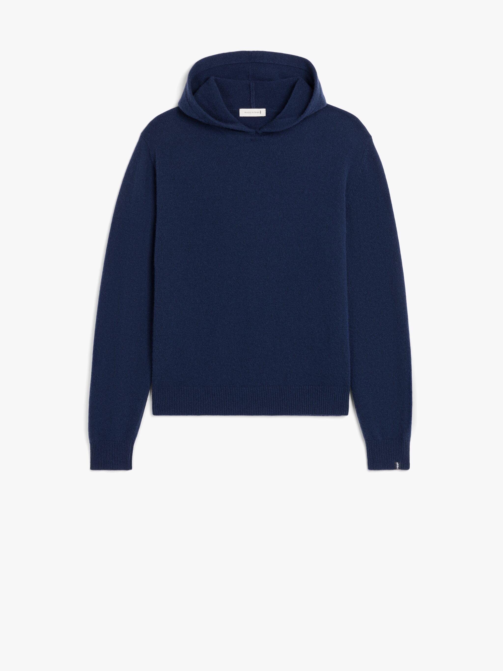 WIVERTON INDIGO MERINO WOOL & CASHMERE HOODED SWEATER - 5