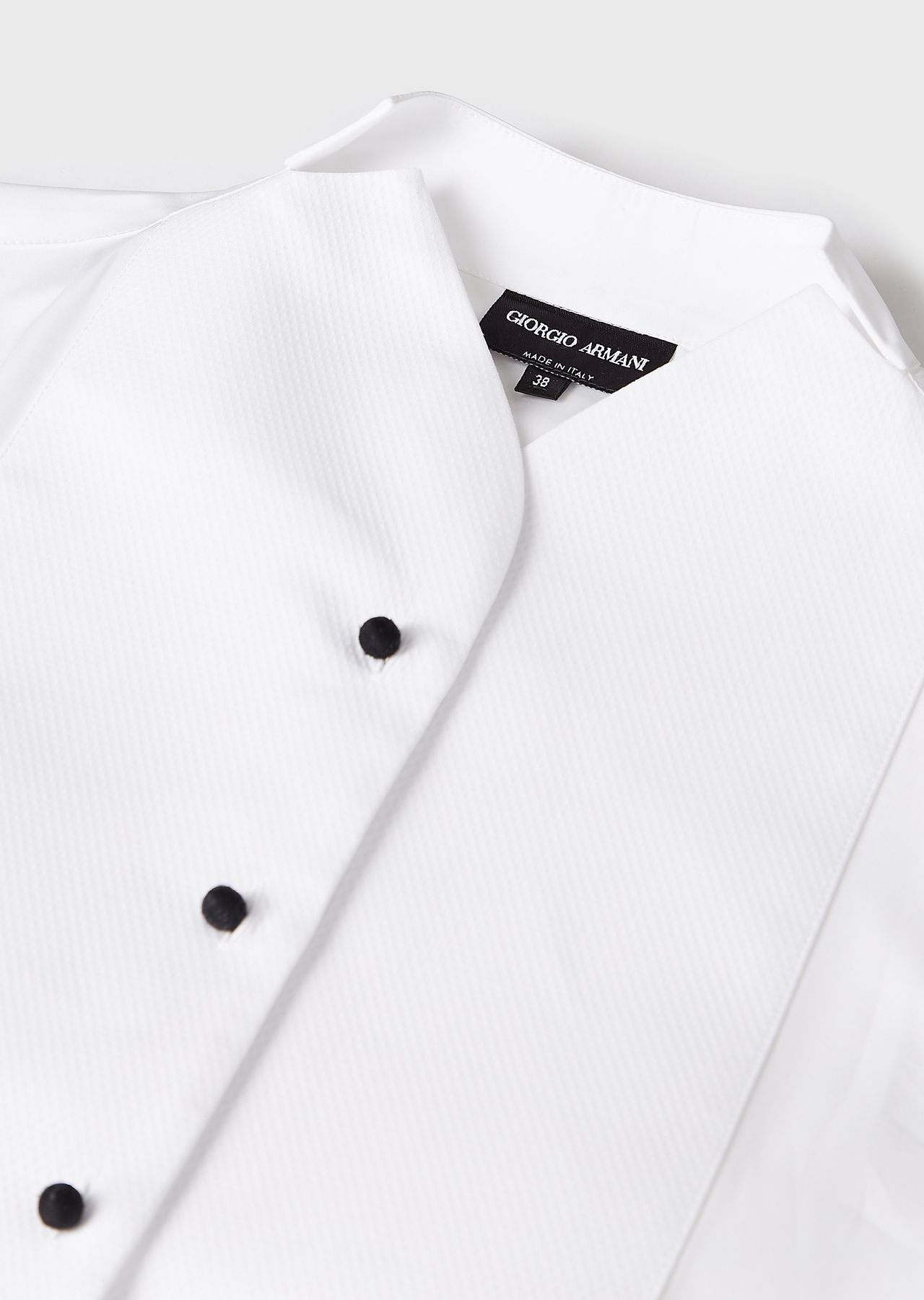 Cotton poplin tuxedo shirt with plastron - 5