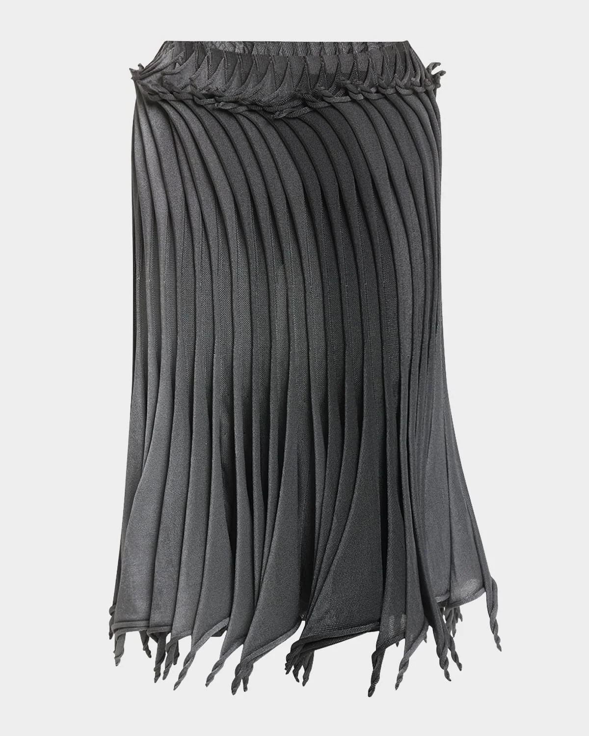 Sculptural Pleated Midi Skirt - 1