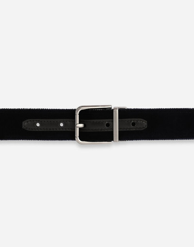 Dolce & Gabbana Cotton velvet belt outlook