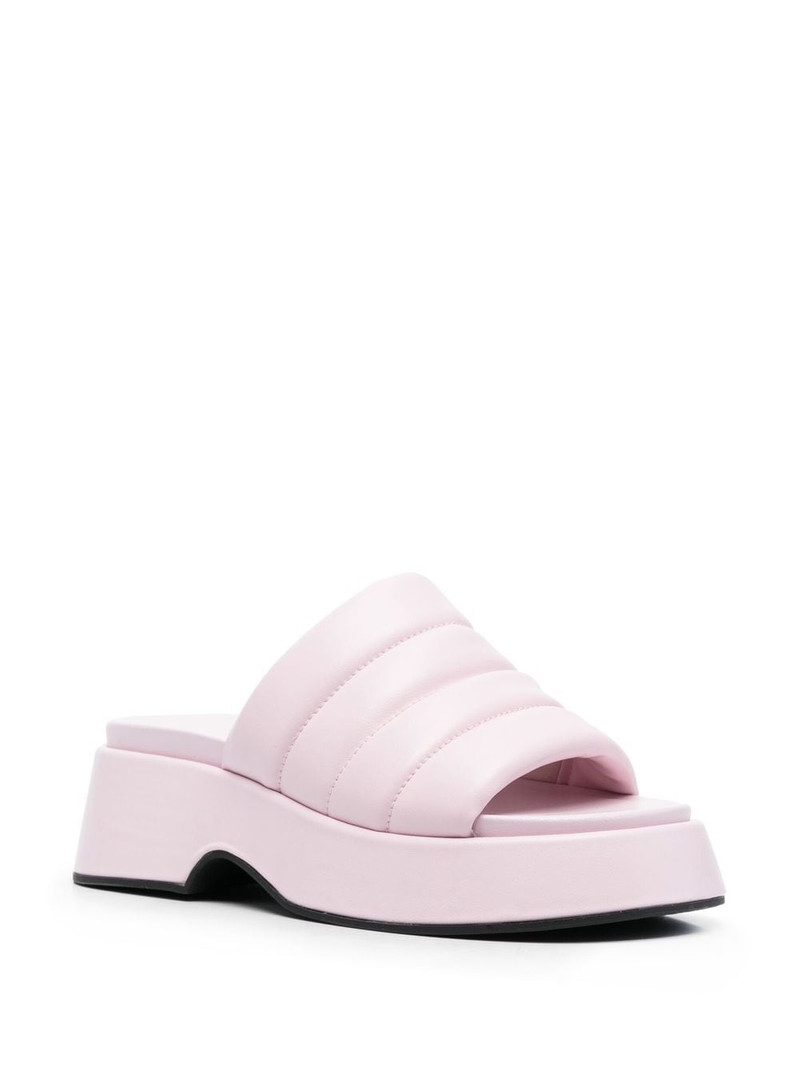GANNI padded platform mules outlook