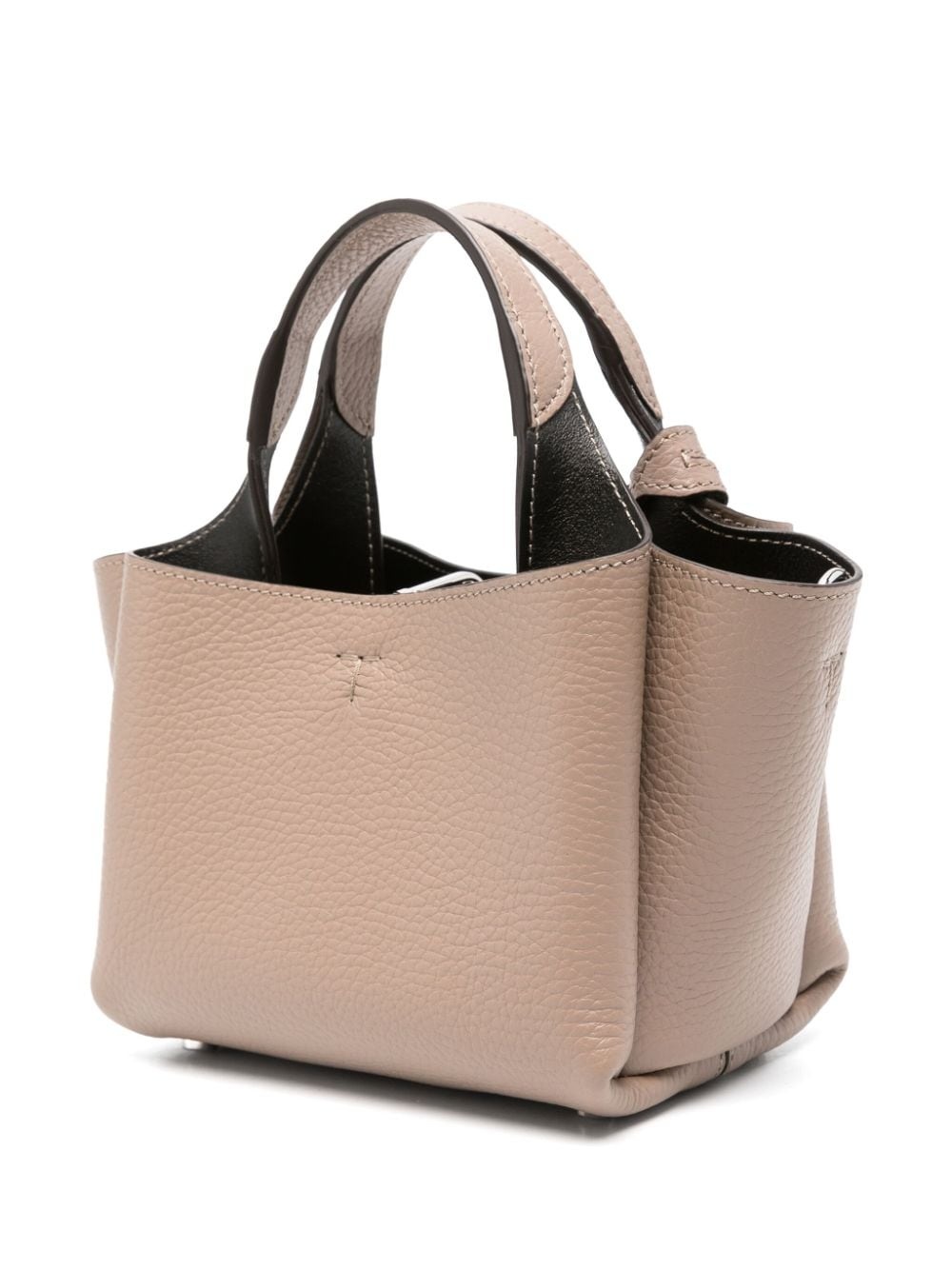 micro leather tote bag - 3