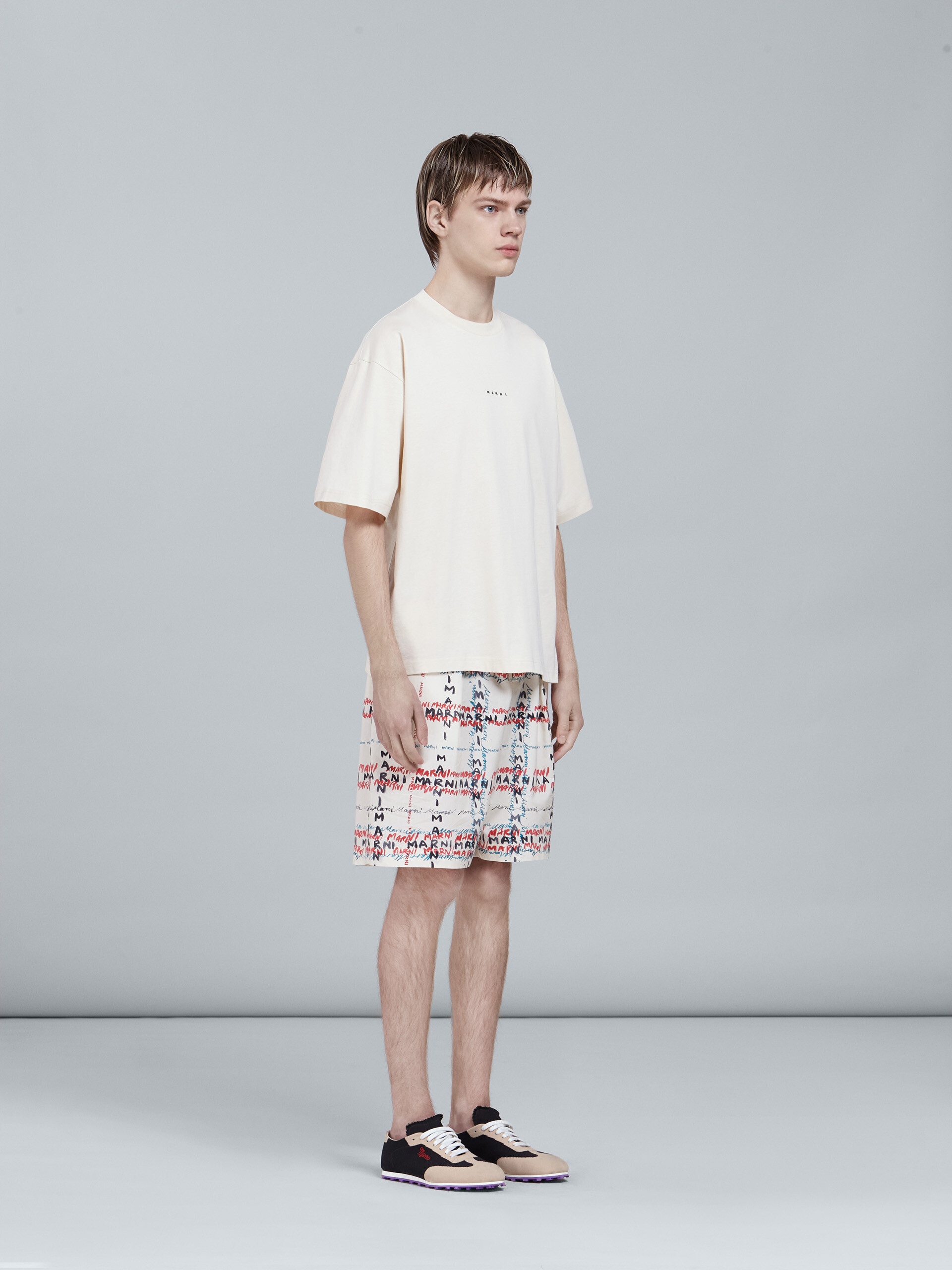 BEIGE BIO COTTON JERSEY T-SHIRT - 6