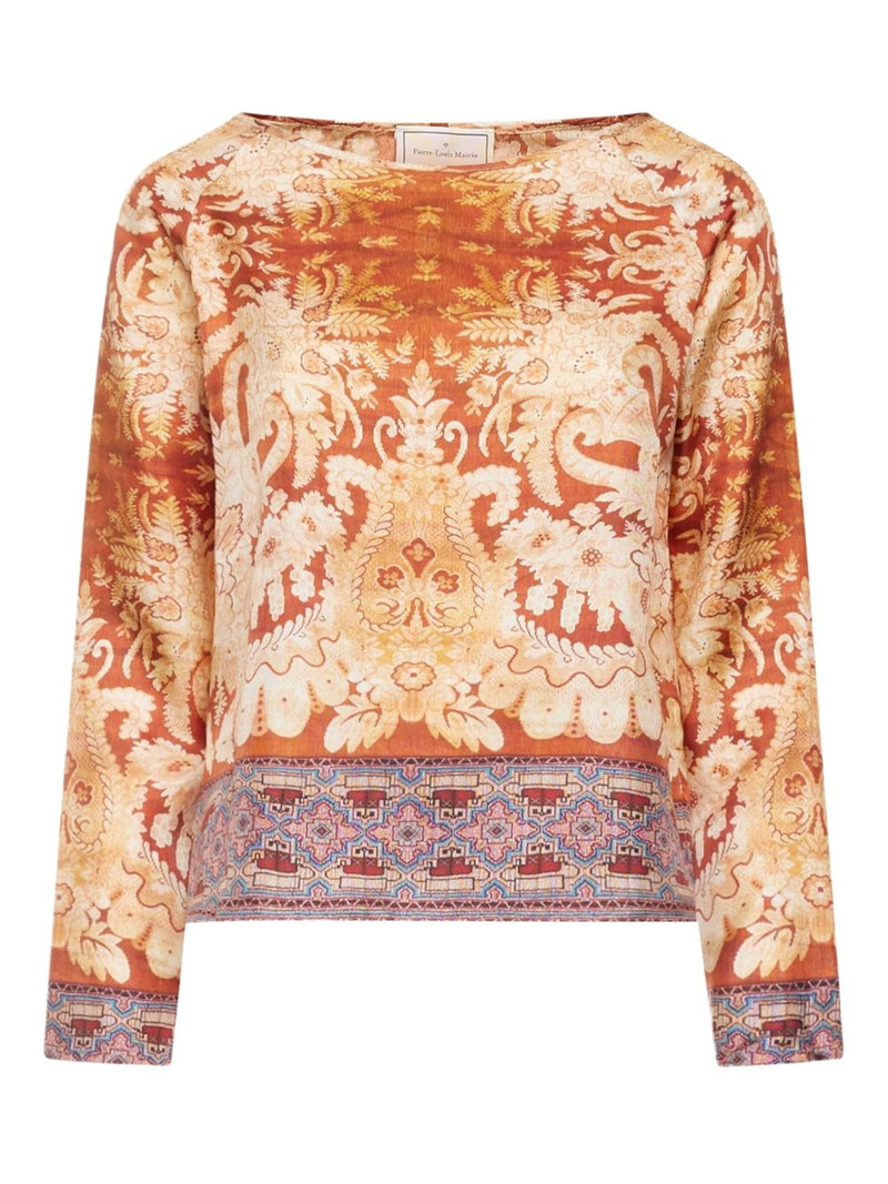 floral-pattern long-sleeve blouse 1