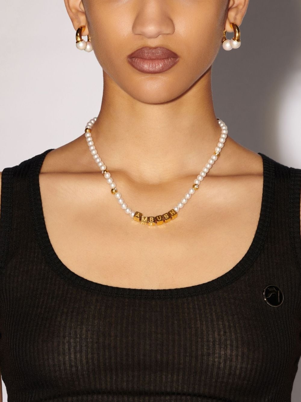 letterbox pearl-detail necklace - 4