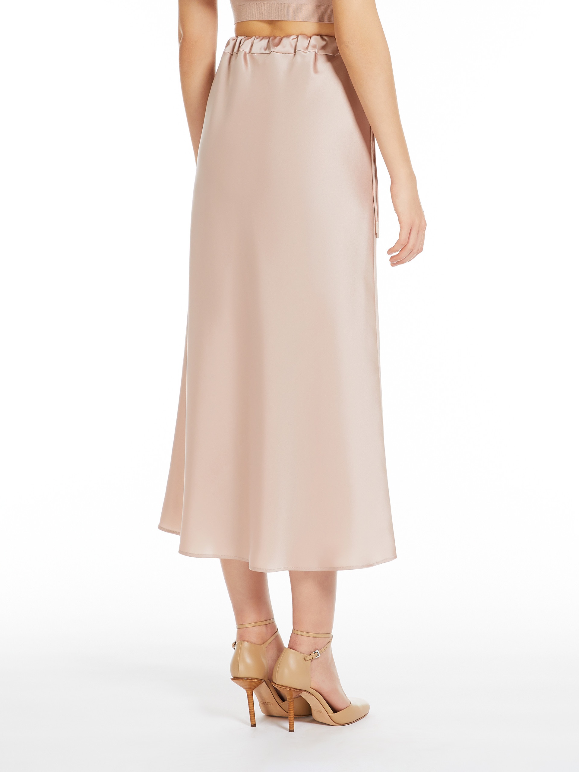 EDITORE Flared skirt in matte satin - 4
