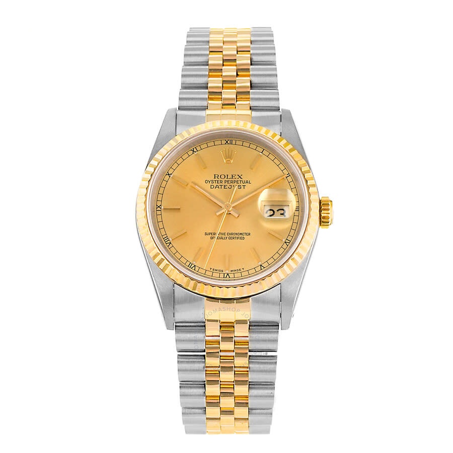 Pre-owned Rolex Datejust 26 Automatic Chronometer Gold Dial Ladies Watch 69173 CSJ - 2