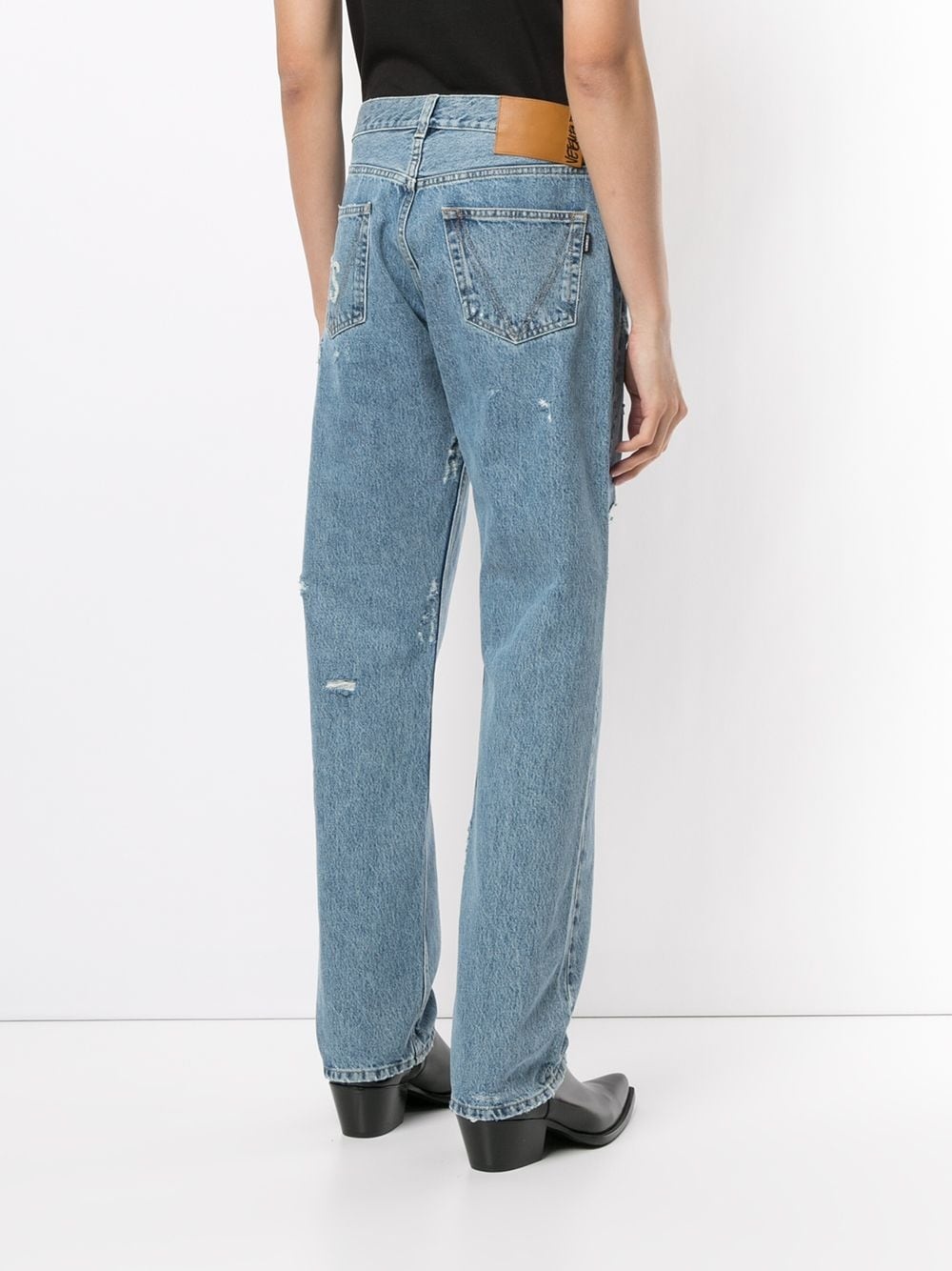 mid-rise straight jeans - 4