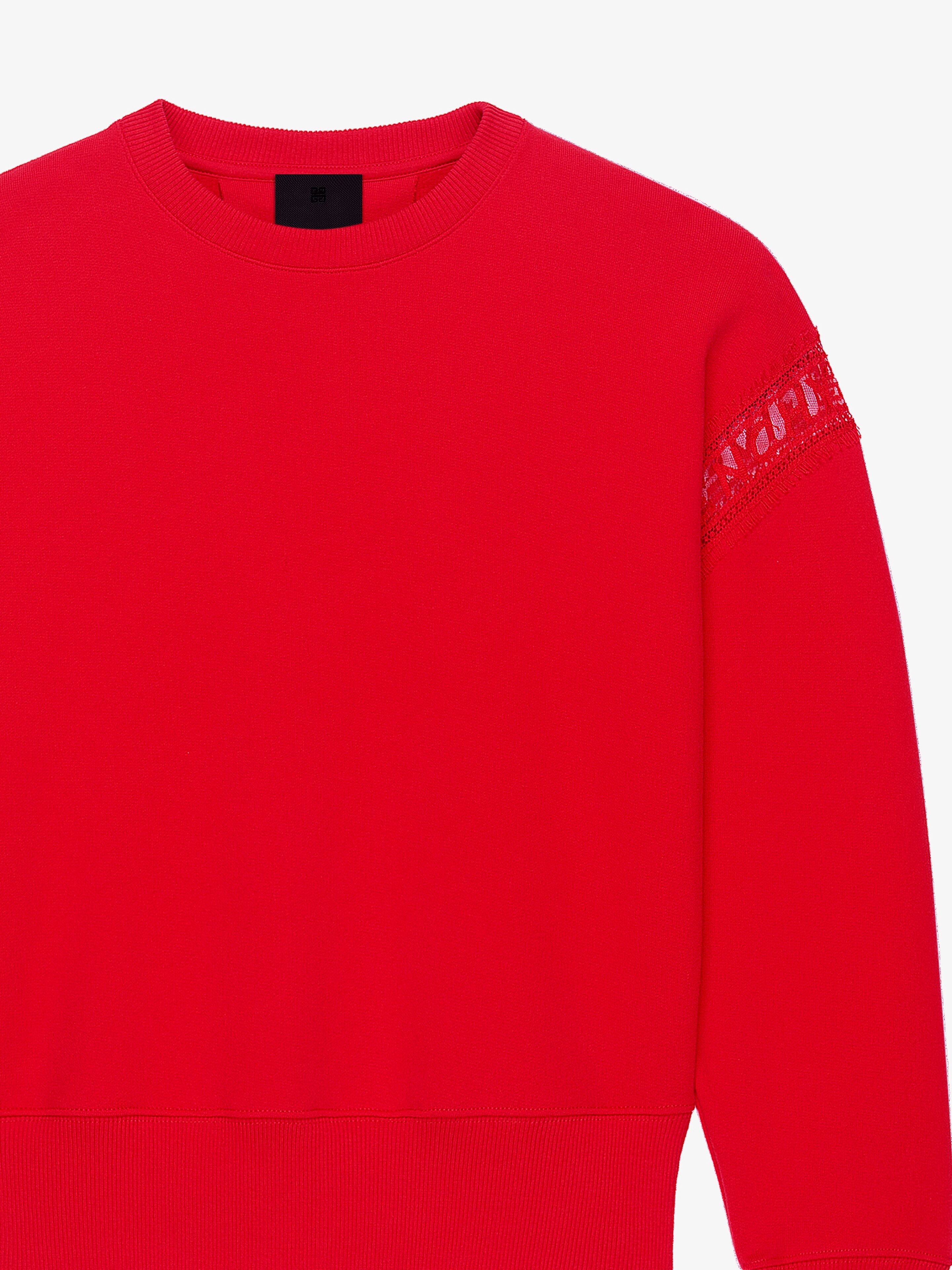 GIVENCHY SWEATSHIRT WITH LACE WEBBING - 5