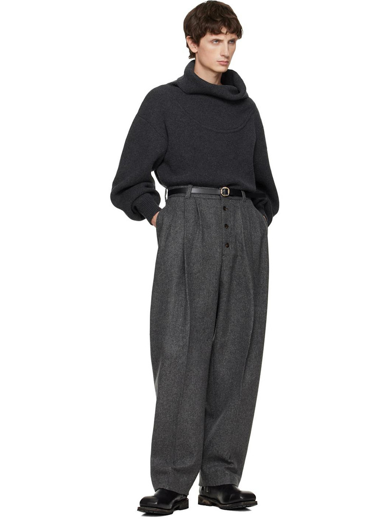 JACQUEMUS Gray 'The Fernando' Trousers outlook
