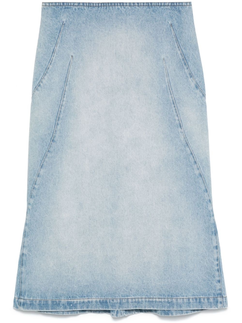 スカート DRIES VAN NOTEN DENIM MIDI SKIRT Blue Denim Knotted Midi Skirt by Dries Van Noten on Sale