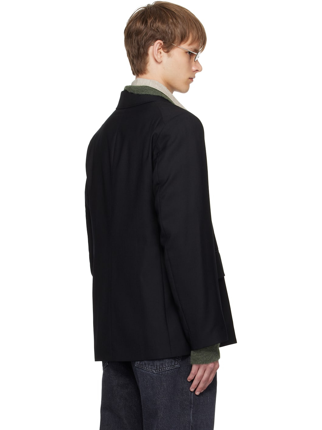 Black Unstructured DB Blazer - 3