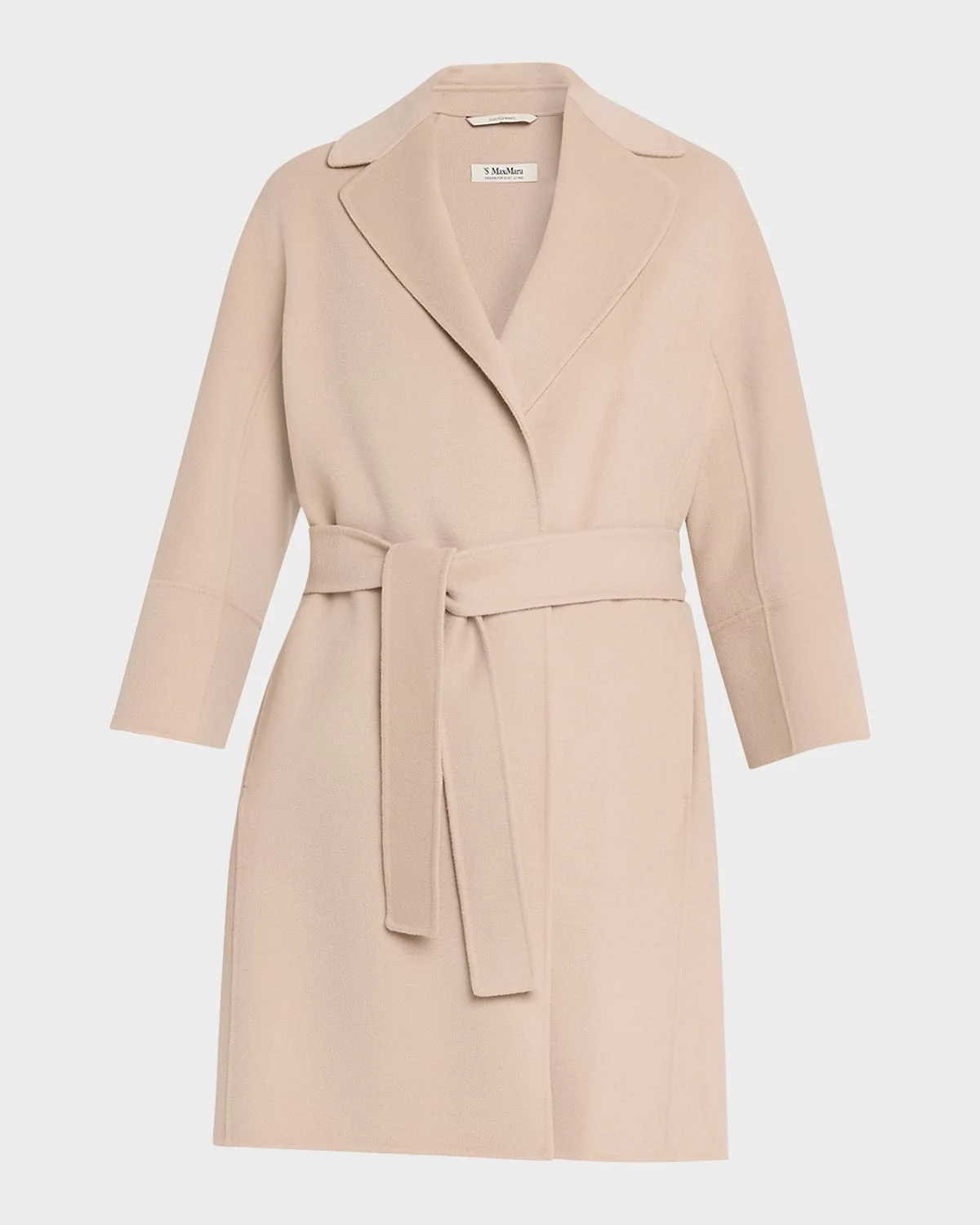 Double-Faced Wool Wrap Coat - 1