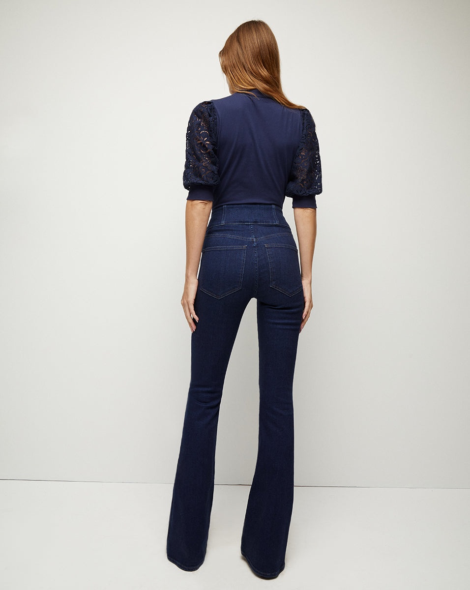 BEVERLY SKINNY-FLARE JEAN | CORSET WAIST - 5