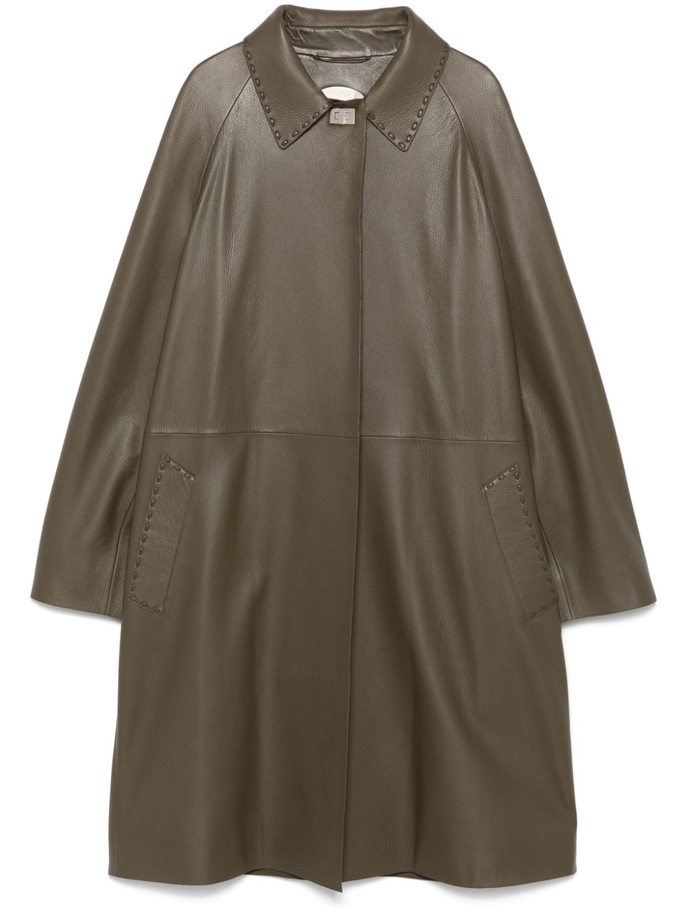 leather coat - 1