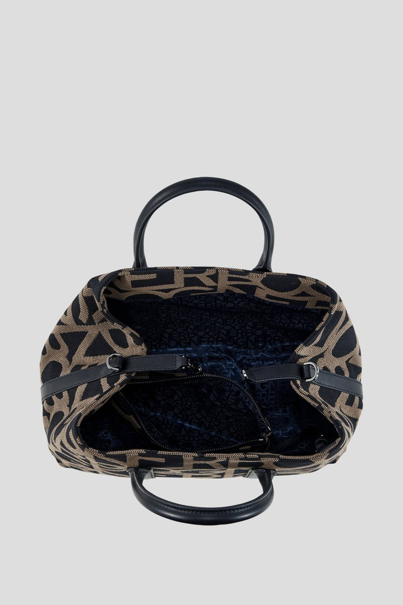 PANY THERESA TOTE BAG IN BLACK/BROWN 4