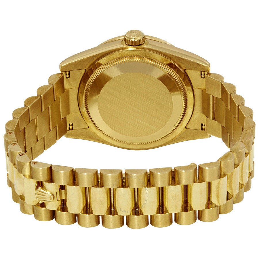 Rolex Day-Date Chocolate Bulls Eye Diamond Dial Automatic Men's 18kt Yellow Gold President Watch 118 - 3