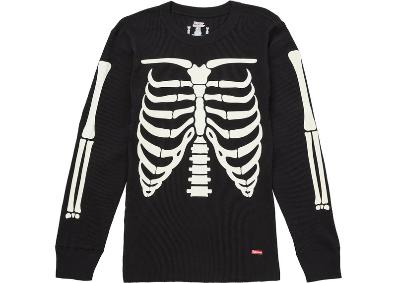Supreme Supreme Hanes Bones Thermal Crew FW25 (1 Pack) Black outlook