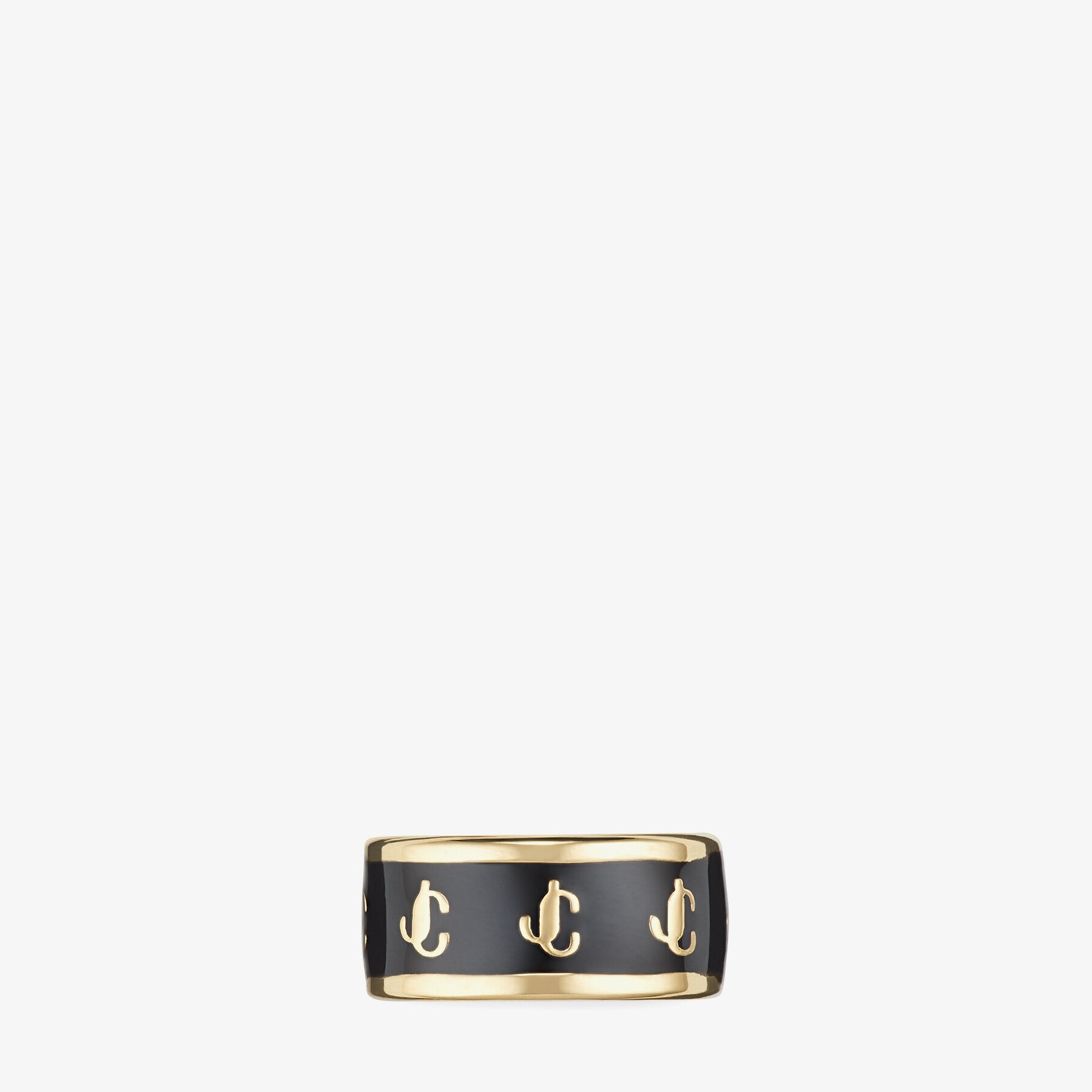 Single JC Ear Cuff
Gold-Finish Metal and Black Enamel JC Ear Cuff 3