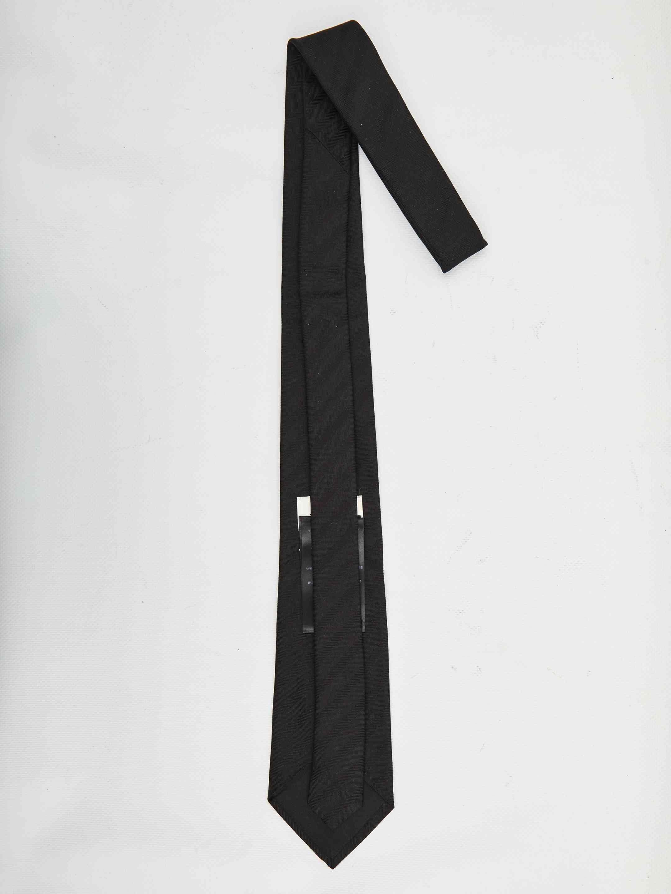 Saint Laurent Men Striped Wide Tie In Silk Jacquard - 2