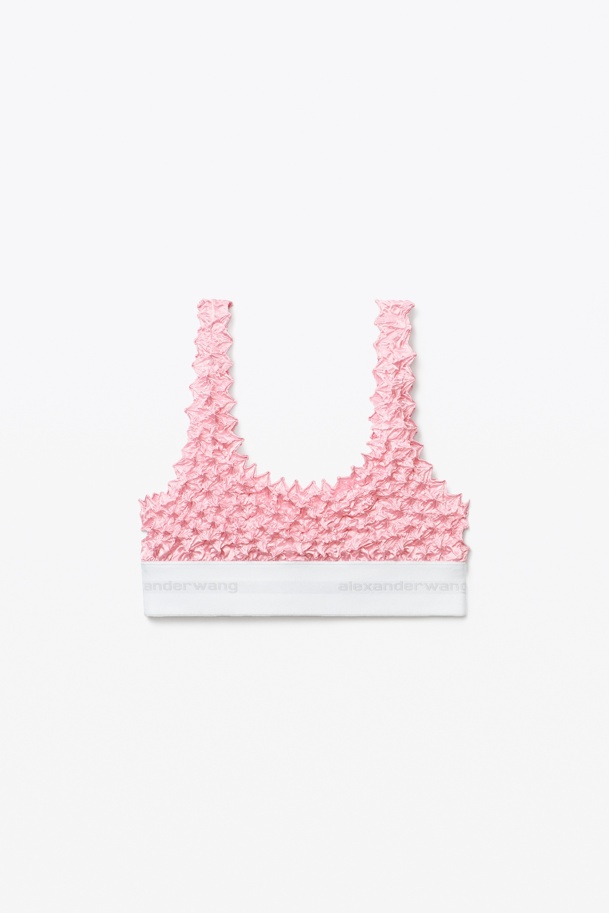 LOGO ELASTIC BAND BRA IN SHIBORI SATIN - 1