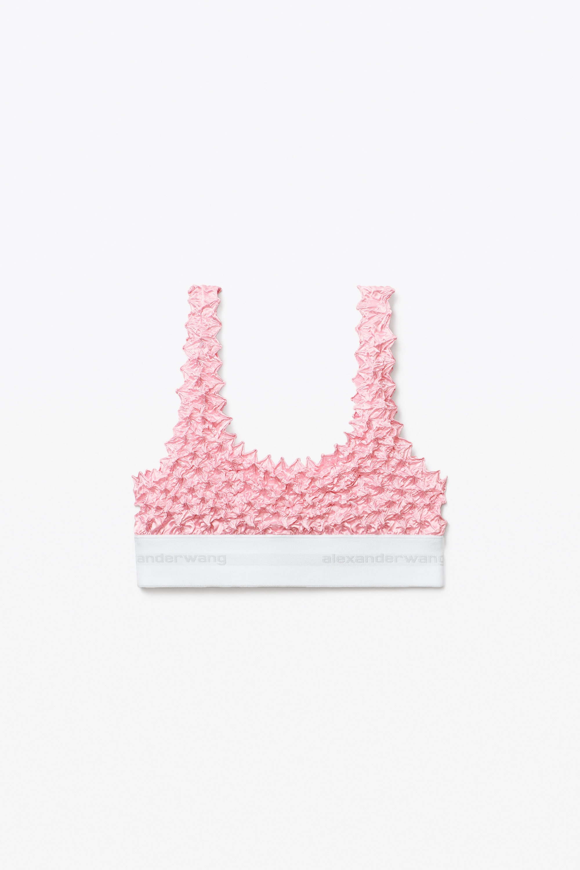 LOGO ELASTIC BAND BRA IN SHIBORI SATIN - 1