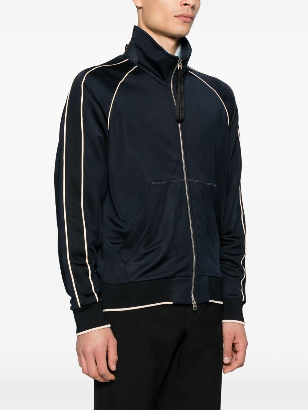 piping-detail sports jacket - 3