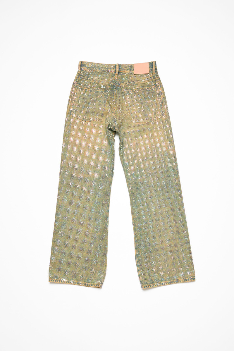 Loose fit crystal studs jeans - 2021F - Mid Blue 10