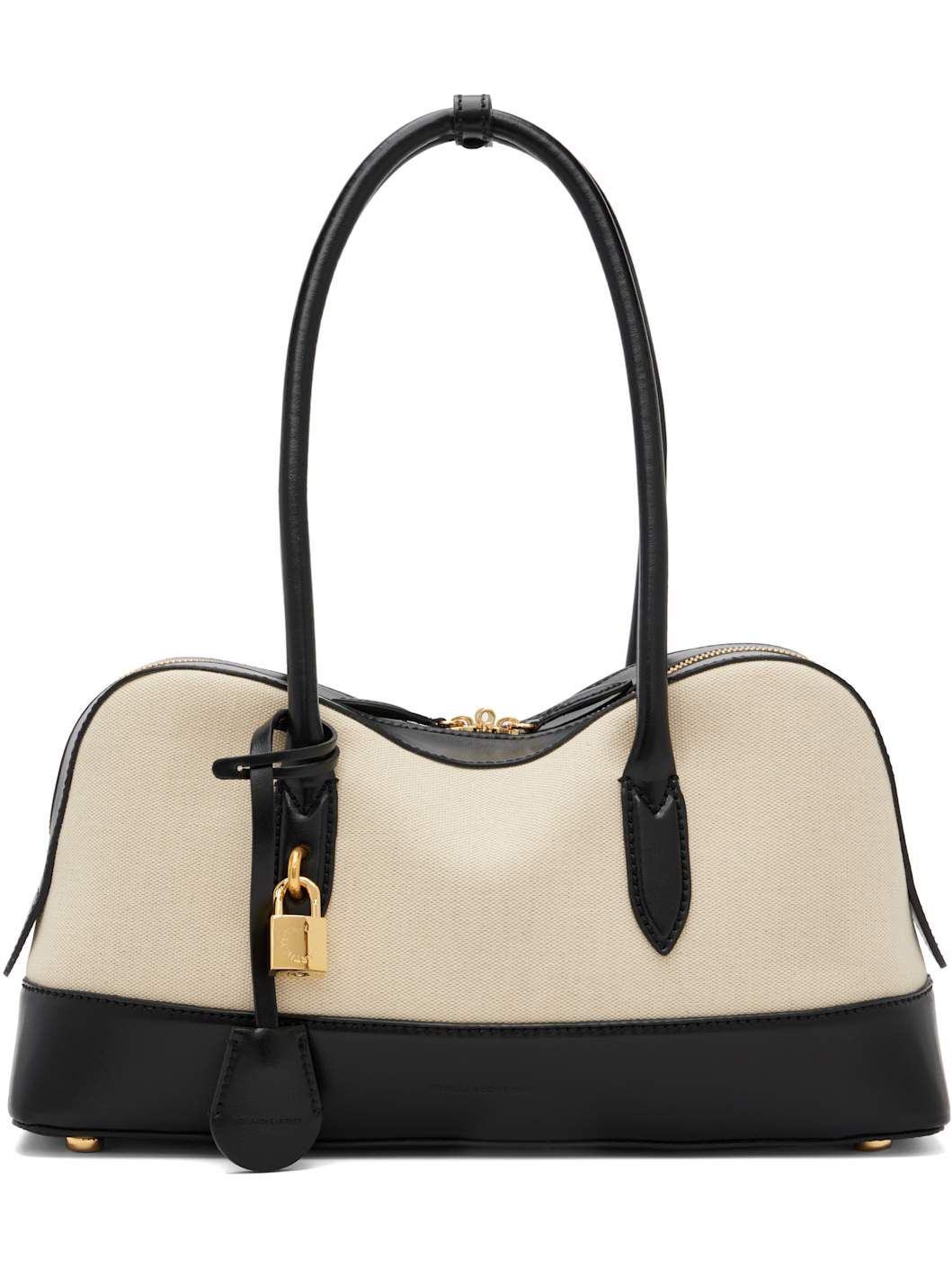 Beige & Black Ryder Canvas Shoulder Bag - 1