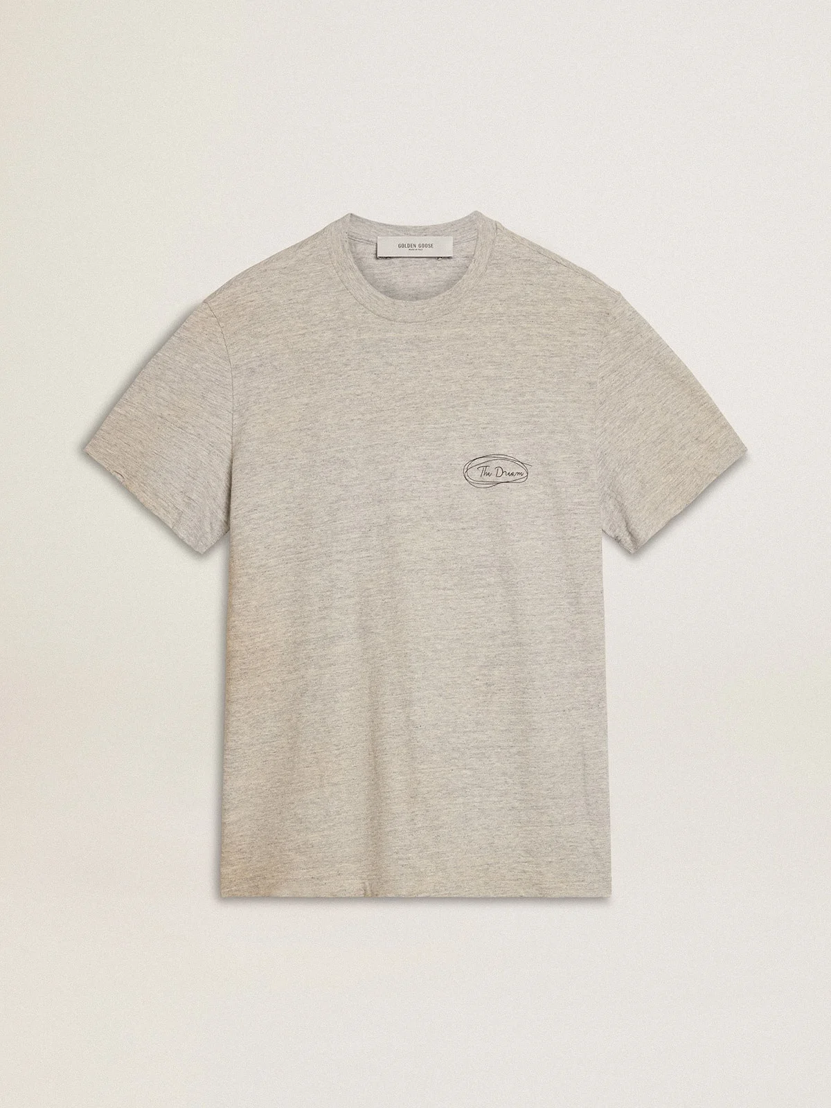 Men's gray T-shirt with black lettering - 1