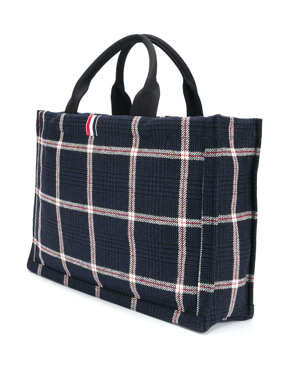 4-bar checked tote bag - 3