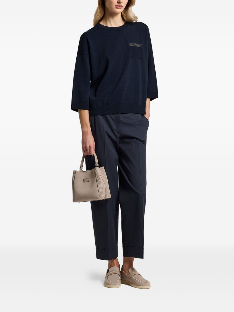 PESERICO cotton pocket sweater outlook