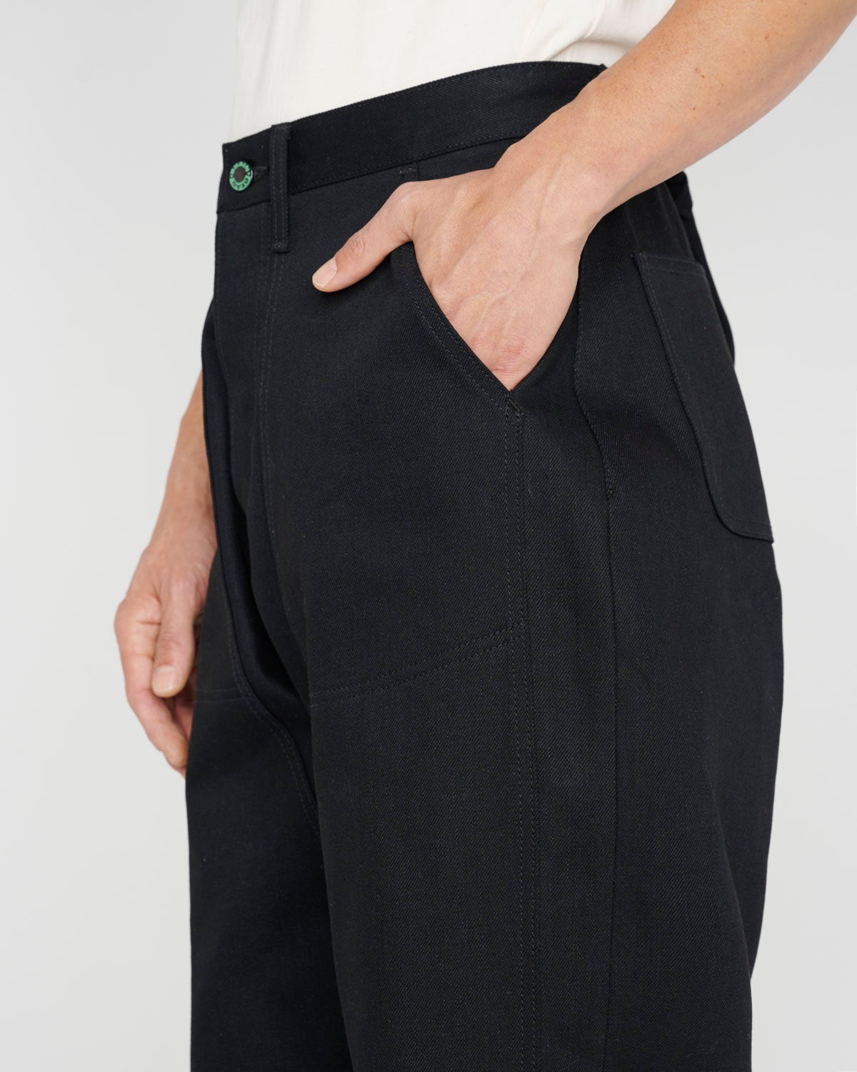 Type 02 13.2oz Selvedge Denim - Solid Black - 13
