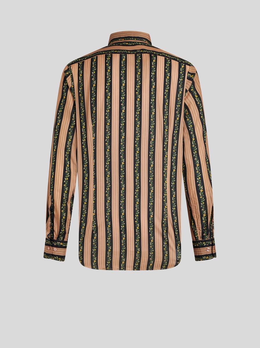STRIPED SHIRT WITH FLOWERS - 5