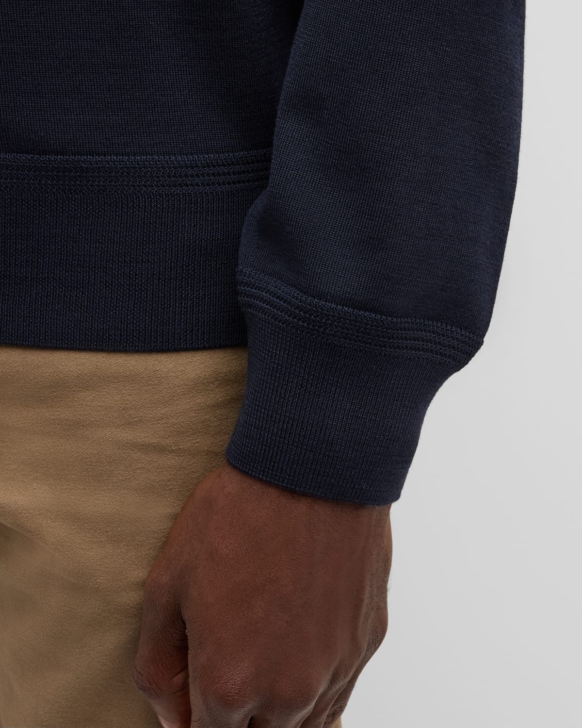 Men's Fine-Gauge Wool Polo Sweater - 6