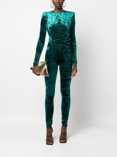 ALEXANDRE VAUTHIER draped velvet jumpsuit outlook