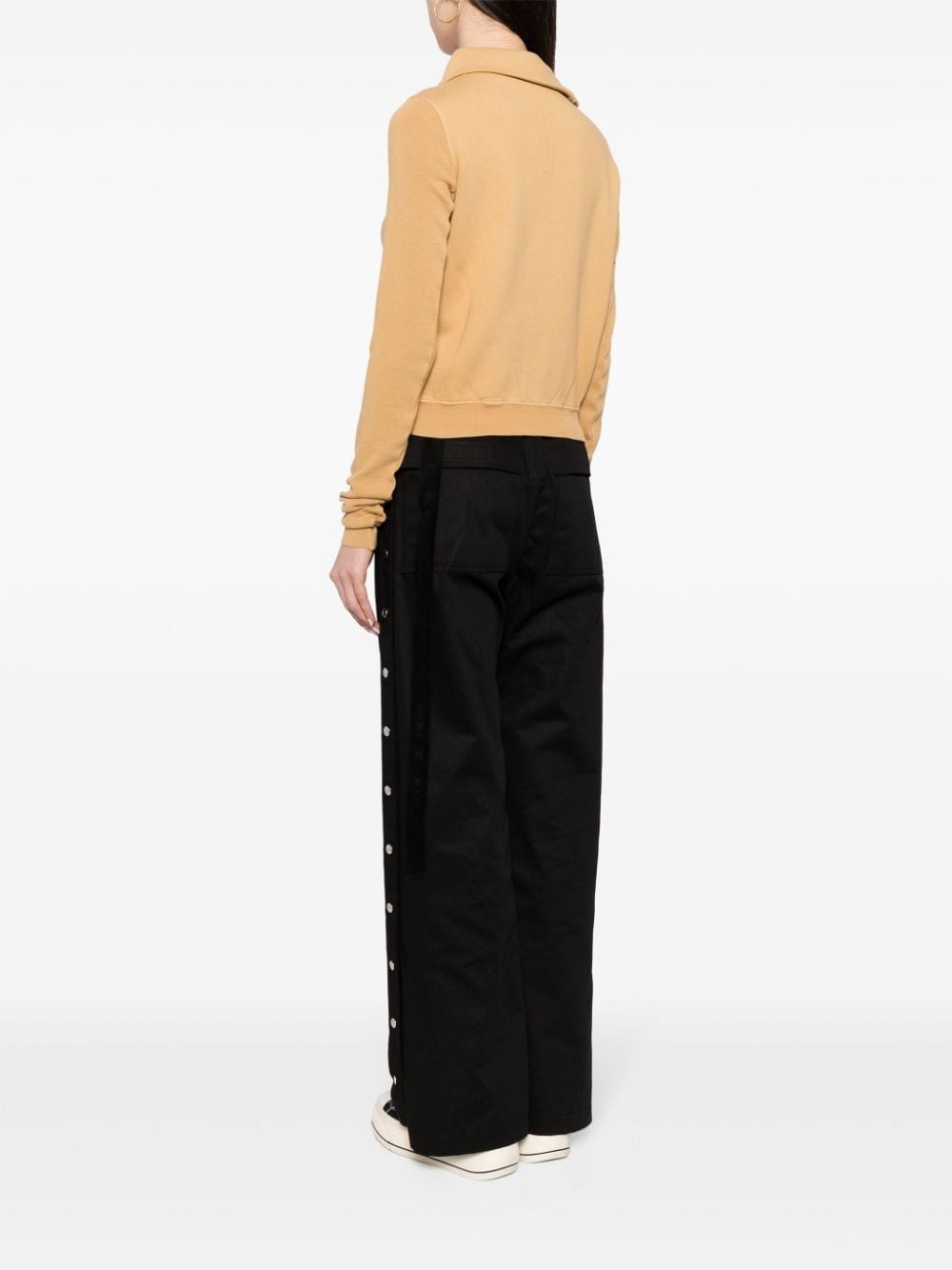 zip-up cotton sweatshirt - 4