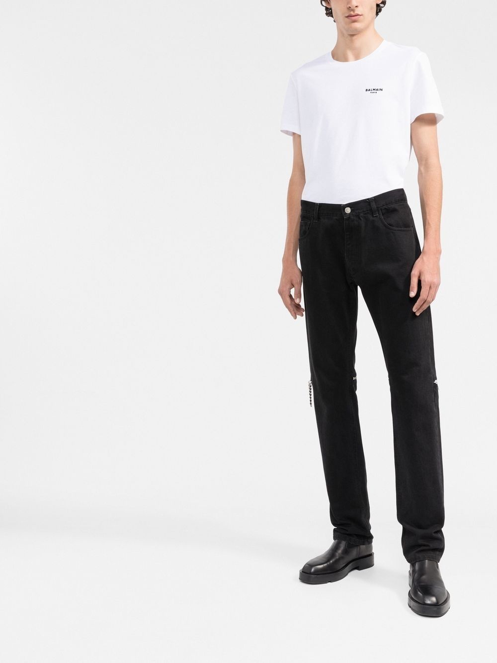 logo-embroidered cotton T-shirt - 2