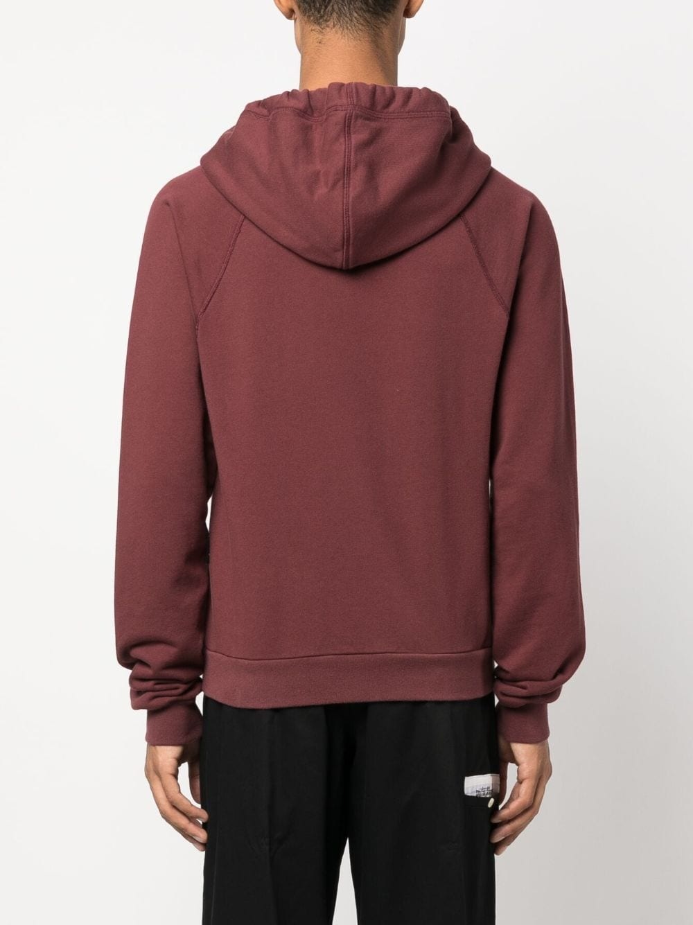 monogram-embroidered cotton hoodie - 4