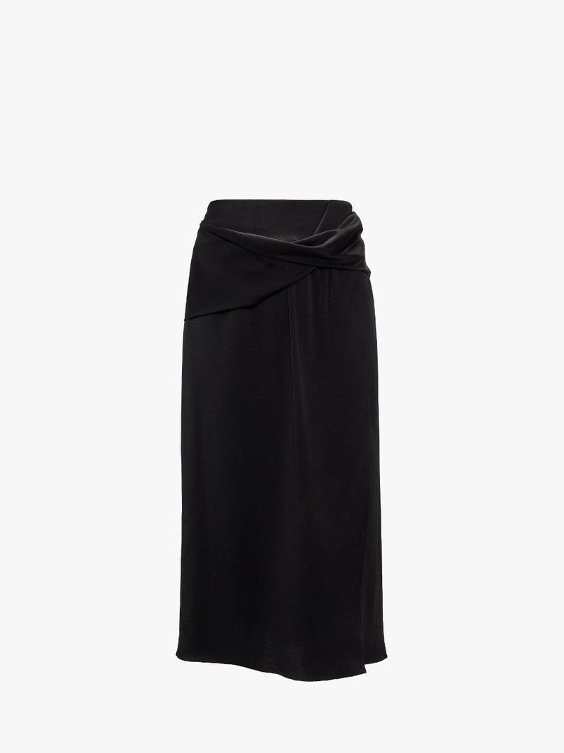 TWISTED MIDI SKIRT - 1