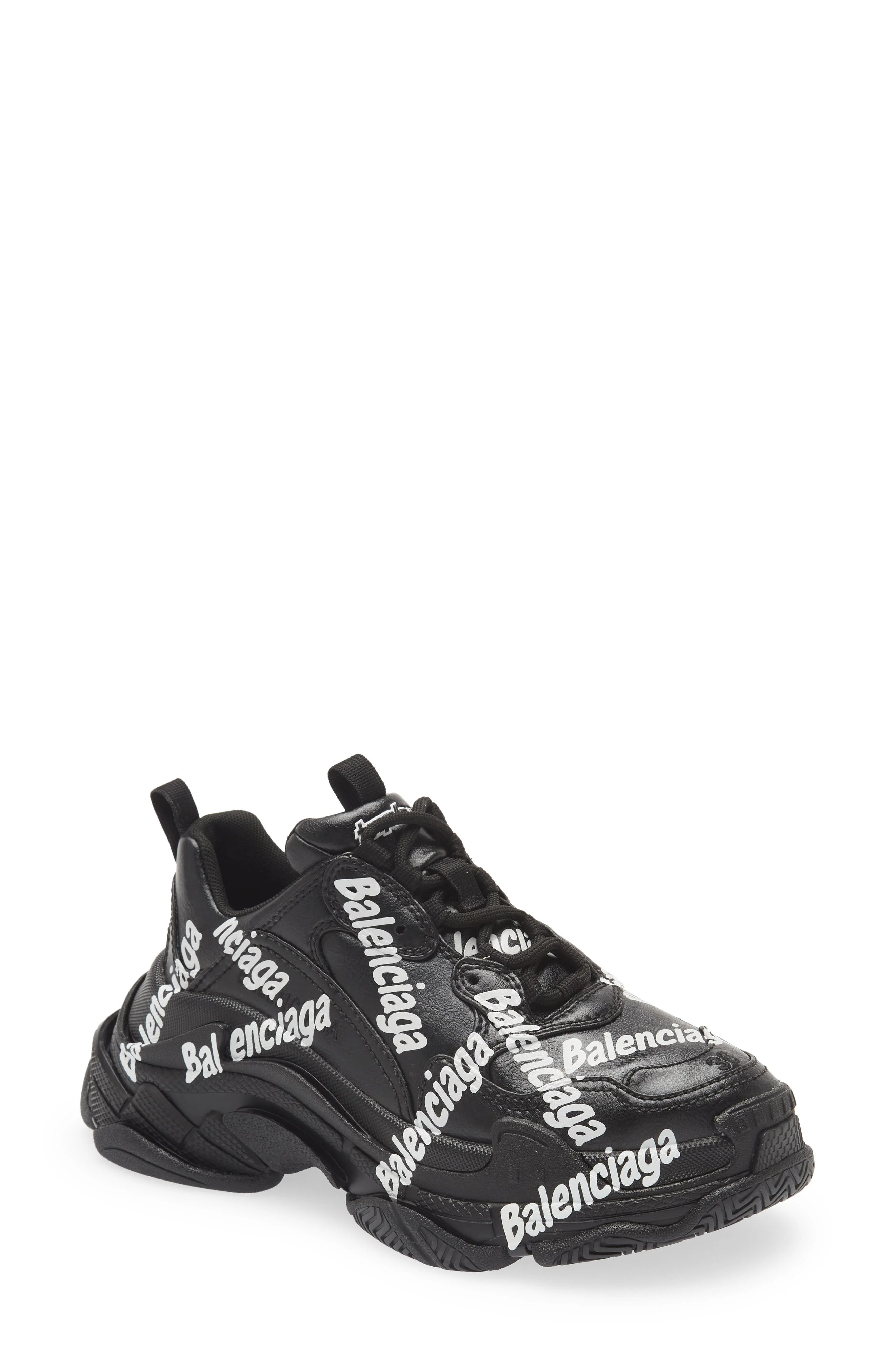 Balenciaga Triple S Sneaker in Black/White at Nordstrom - 1