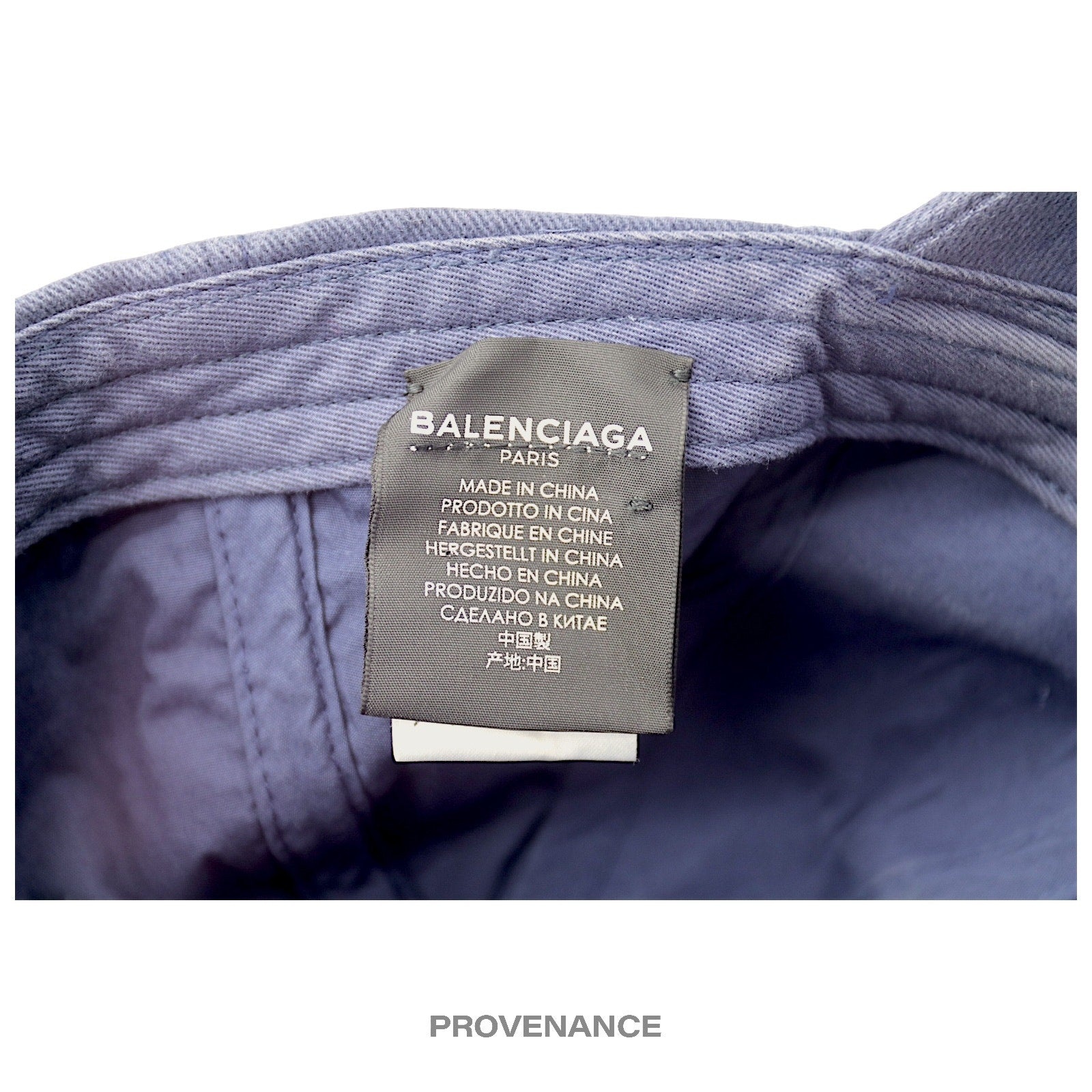 Balenciaga Embroidered Logo Cap - Washed Navy - 9