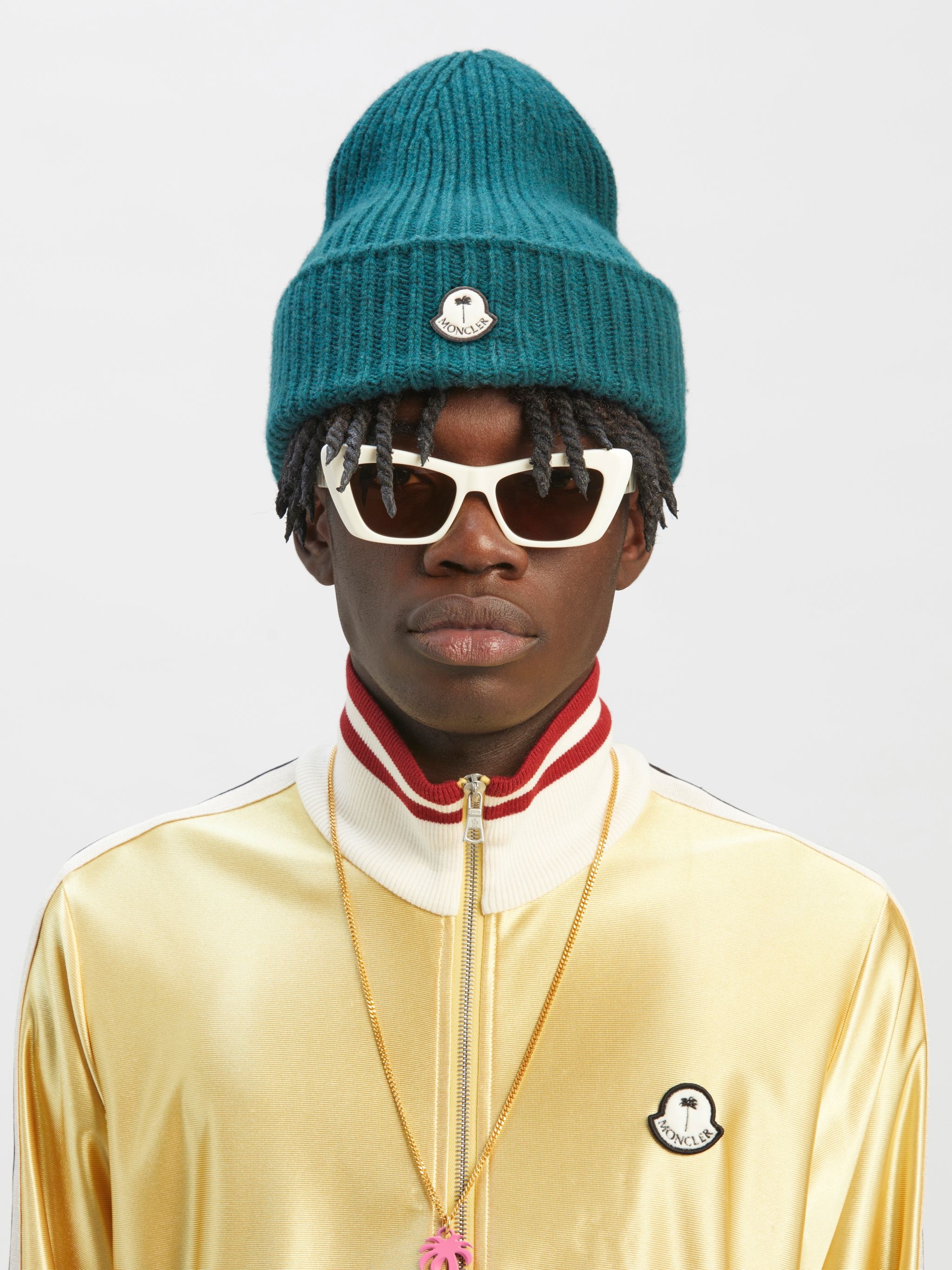 8 MONCLER PALM ANGELS TRICOT HAT - 2