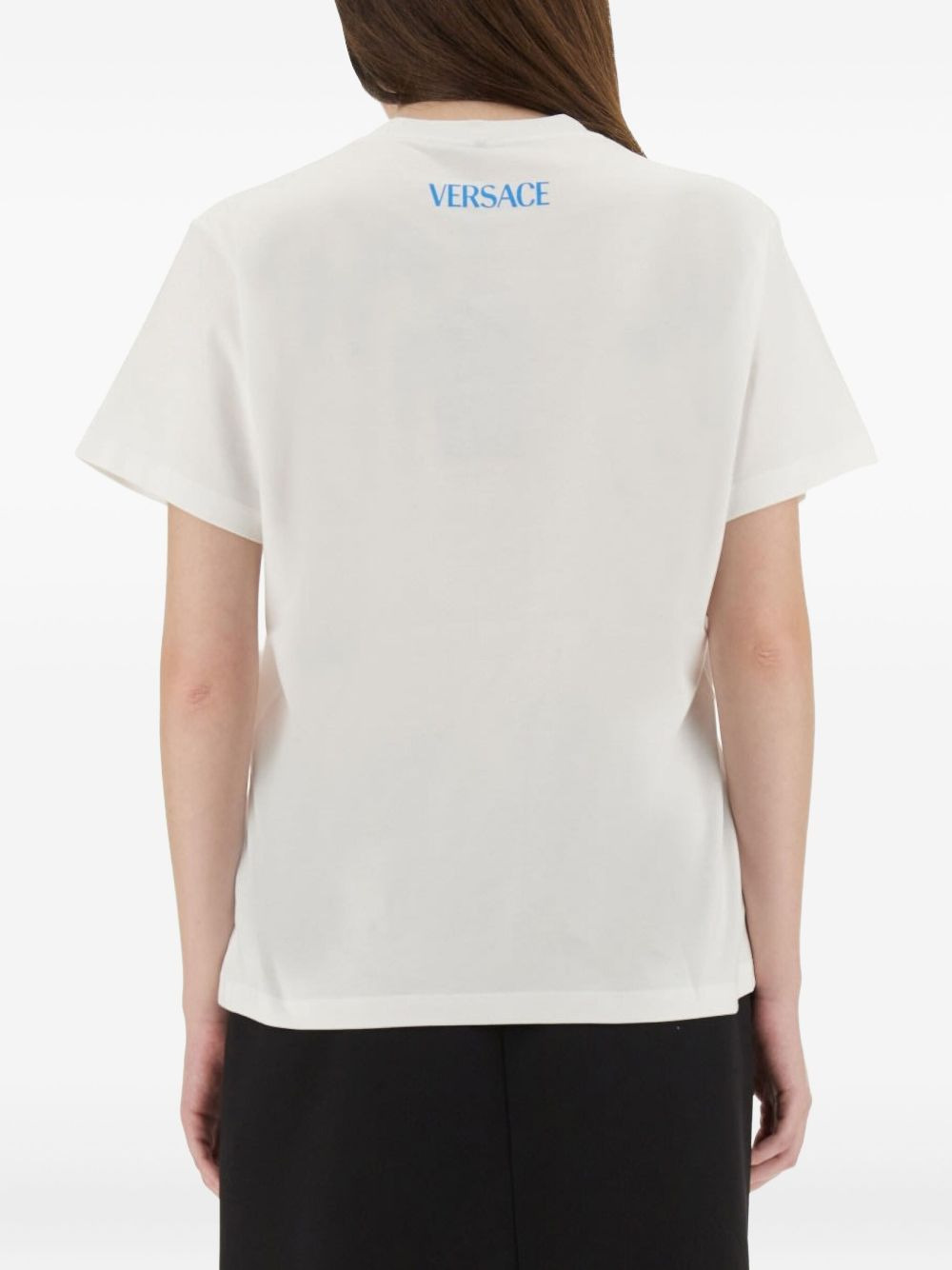 square-print T-shirt - 3