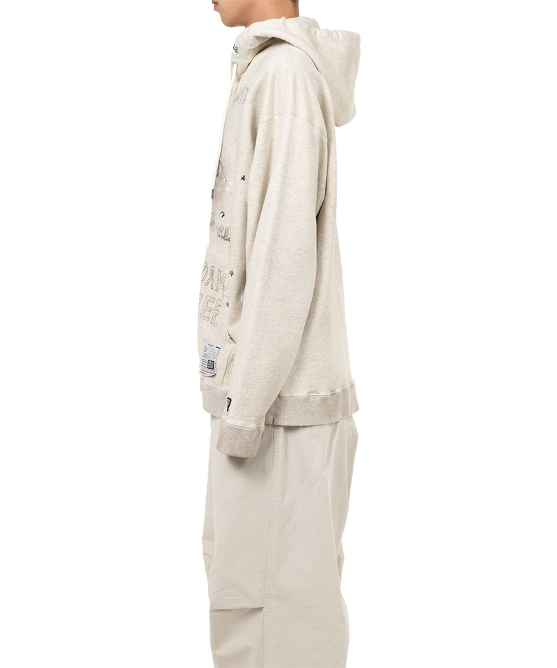Animal Printed Embellished Distressed Zip-up Hoodie 4