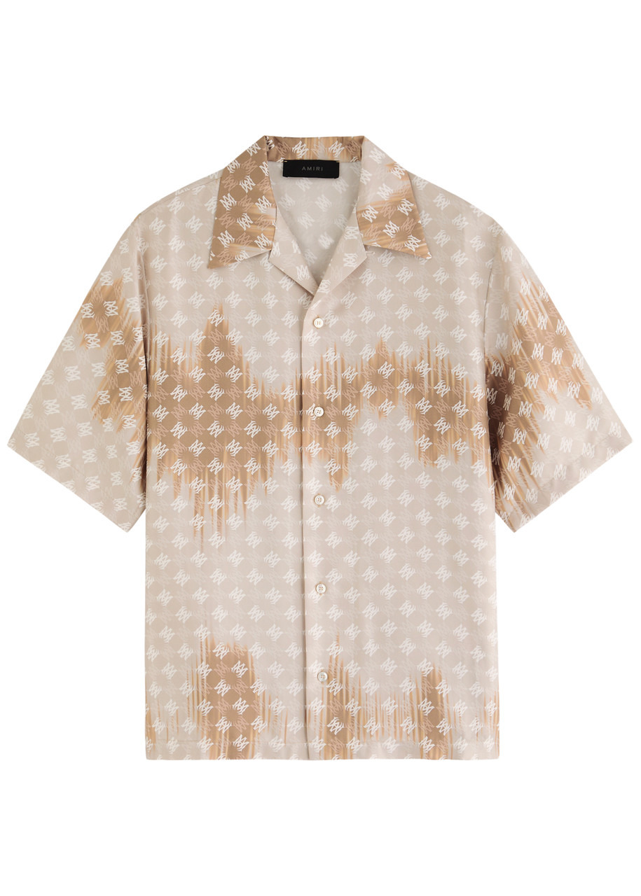Amiri Ma Quad Logo-monogrammed Silk Shirt - 1