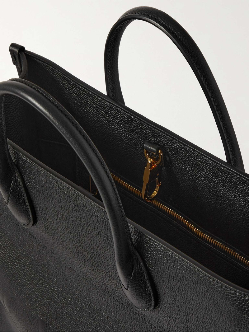 Logo-Embossed Full-Grain Leather Tote Bag 3