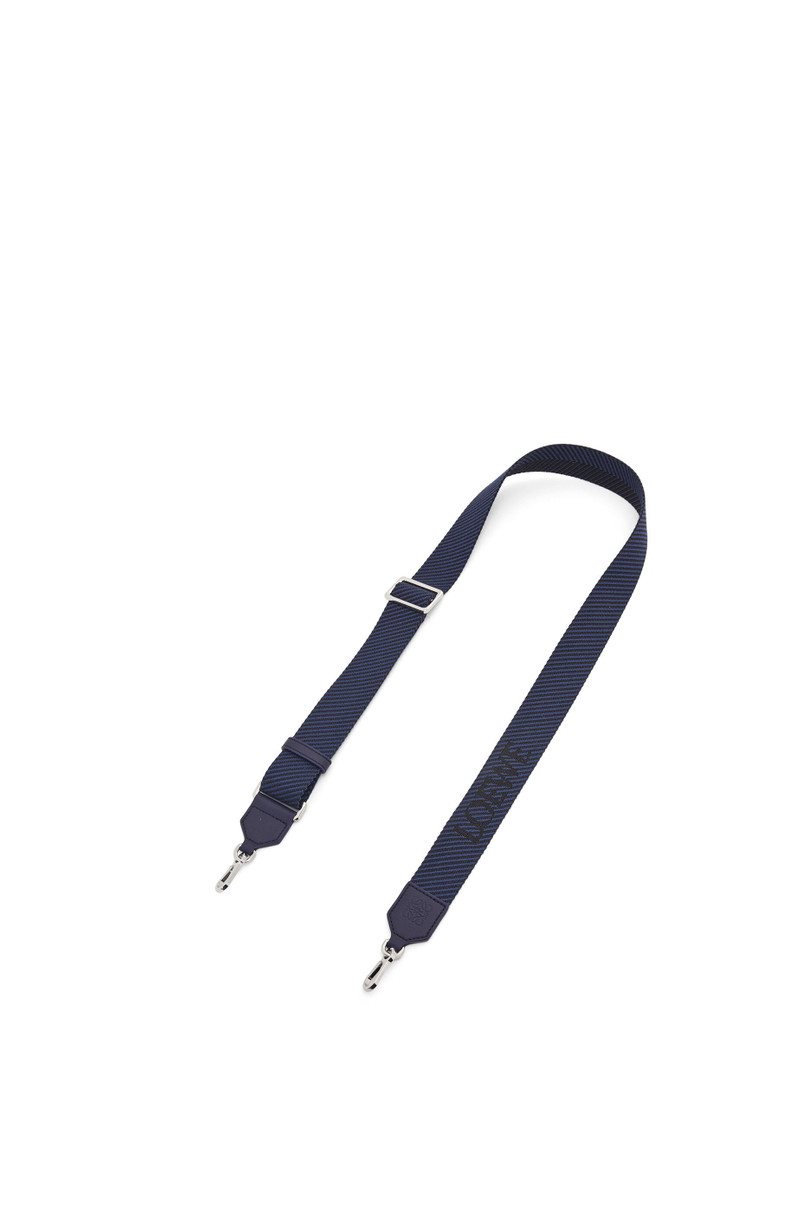 LOEWE chevron webbing strap in wool and calfskin 1