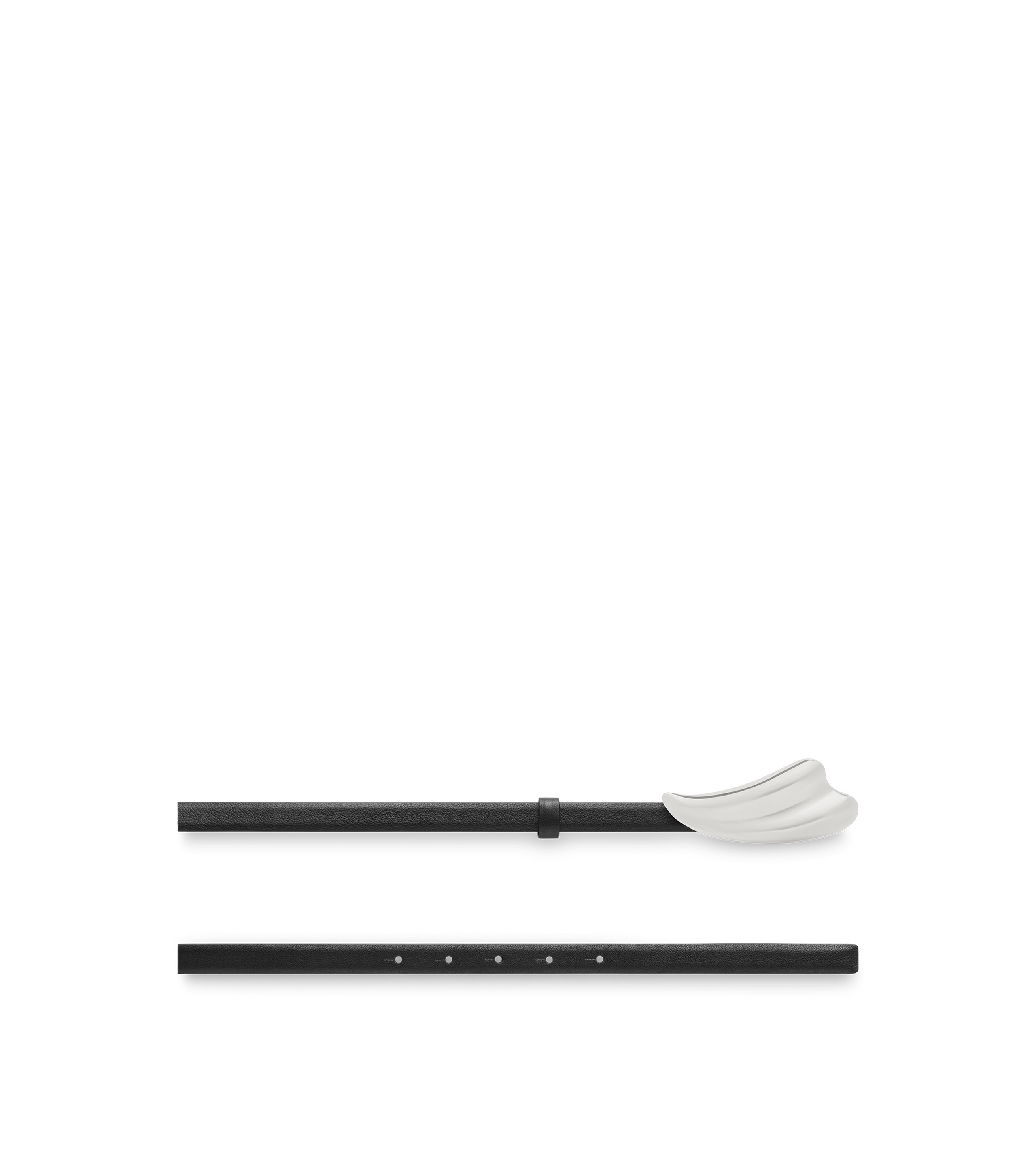 NATURAL GRAIN LEATHER LIZA BELT - 2